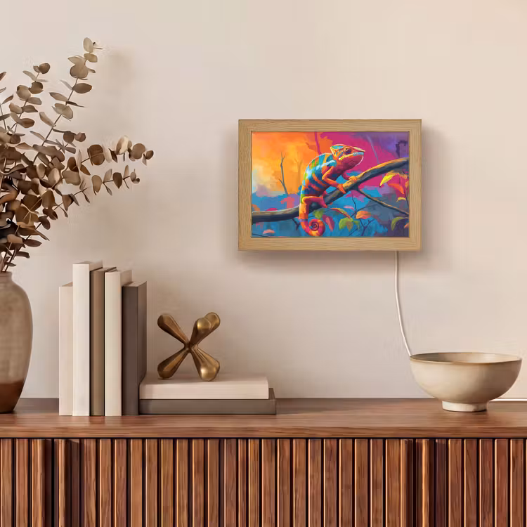 Lightbox - Wandlamp - Kameleon - Tak - Gestreept - Bladeren — 4