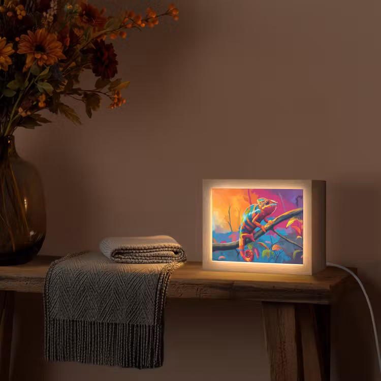 Lightbox - Wandlamp - Kameleon - Tak - Gestreept - Bladeren — 5