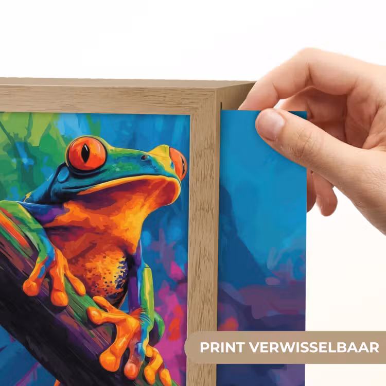 Lightbox - Wandlamp - Kikker - Felgekleurd - Tak - Regenboog — 6
