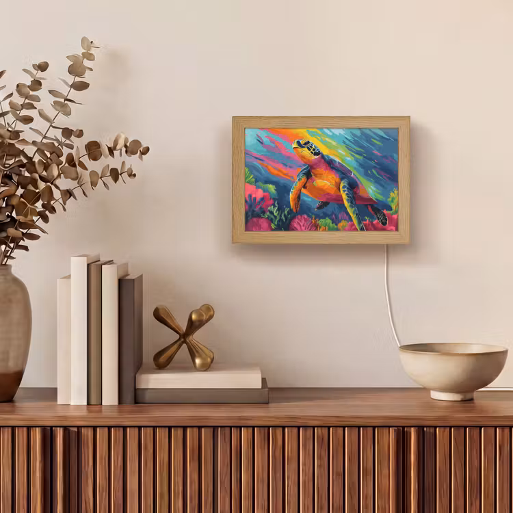 Lightbox - Wandlamp - Koraal - Schildpad - Abstract - Water — 4