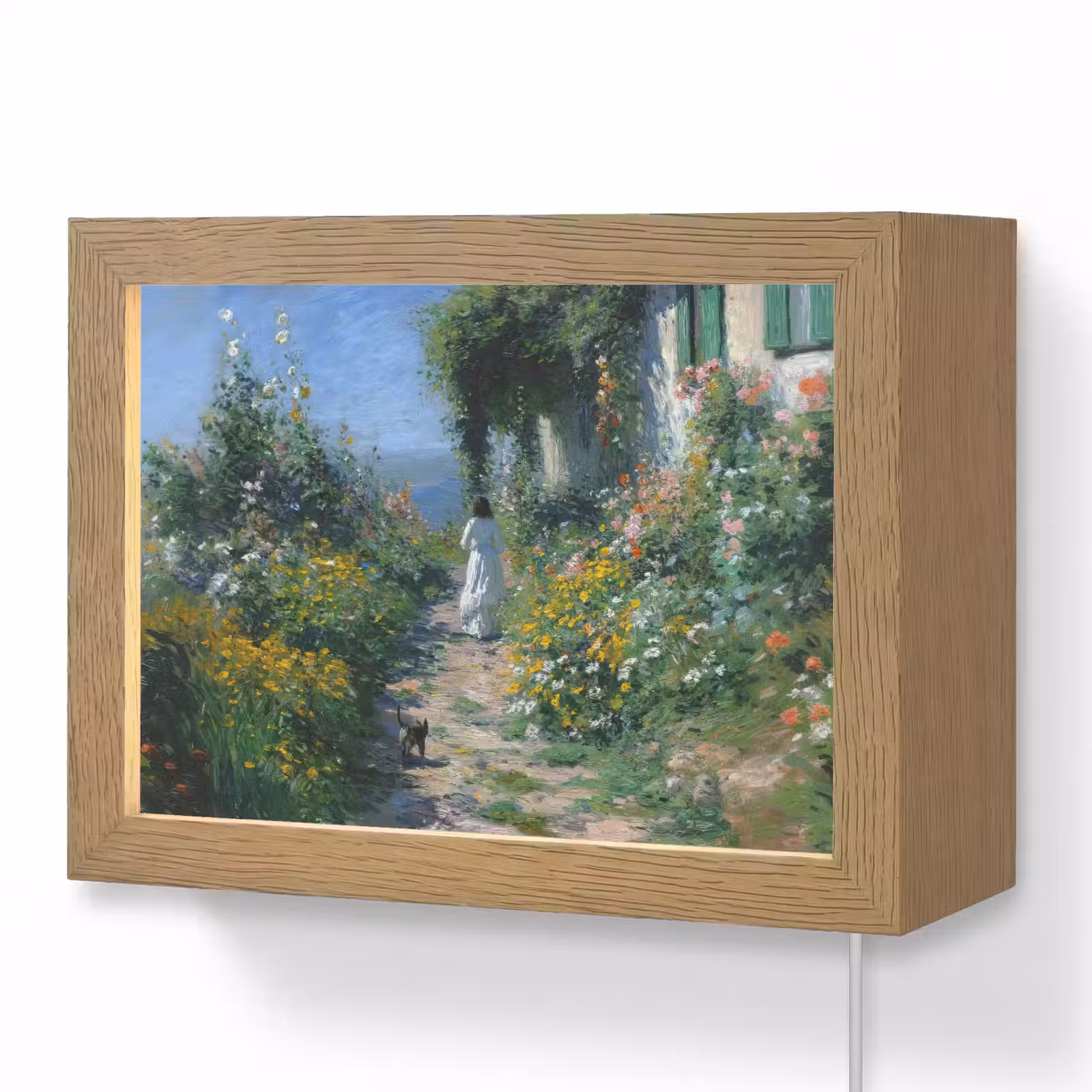 Lightbox - Wandlamp - Kat - Vrouw - Bloemen - Huis — 1