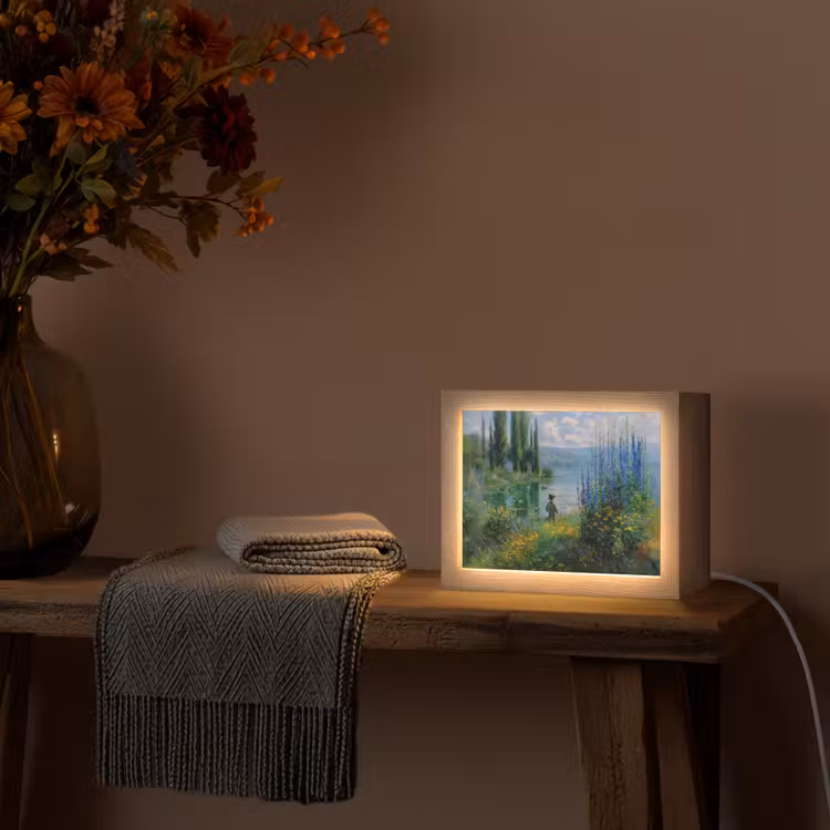 Lightbox - Wandlamp - Bloemen - Meer - Bergen - Groen — 5