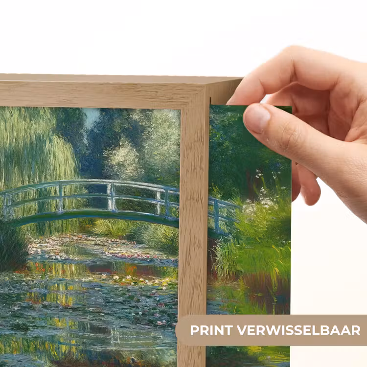 Lightbox - Wandlamp - Brug - Hout - Vijver - Waterlelies — 6