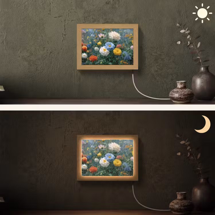 Lightbox - Wandlamp - Close-up - Veld - Bloemen - Kleurrijk — 3
