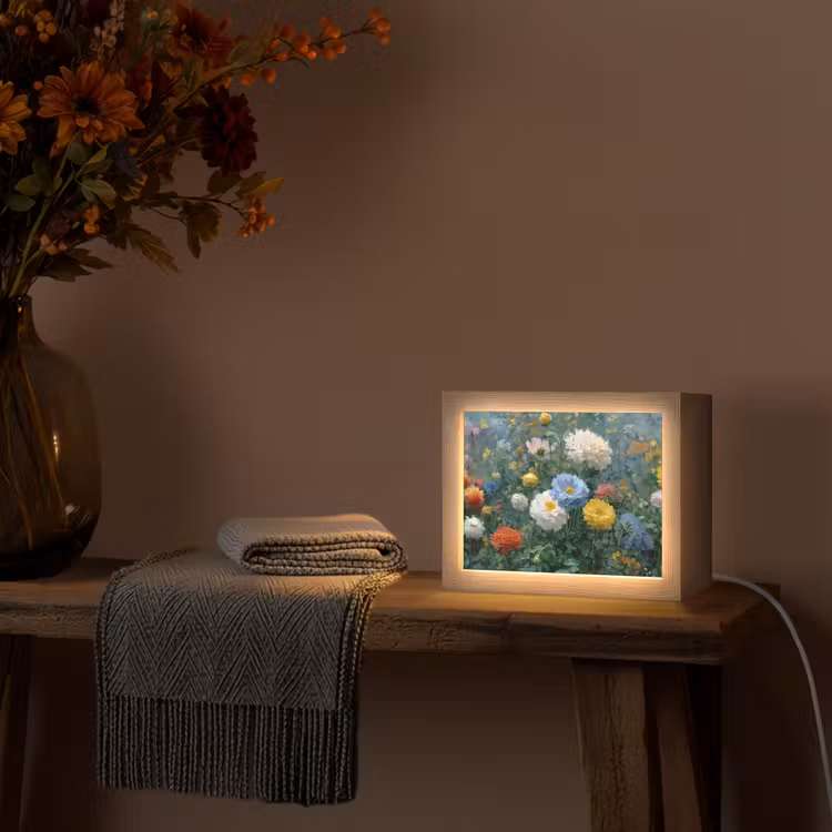 Lightbox - Wandlamp - Close-up - Veld - Bloemen - Kleurrijk — 5