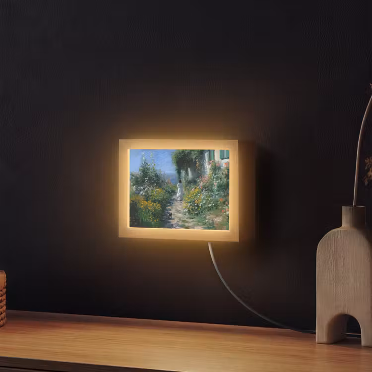 Lightbox - Wandlamp - Kat - Vrouw - Bloemen - Huis — 2