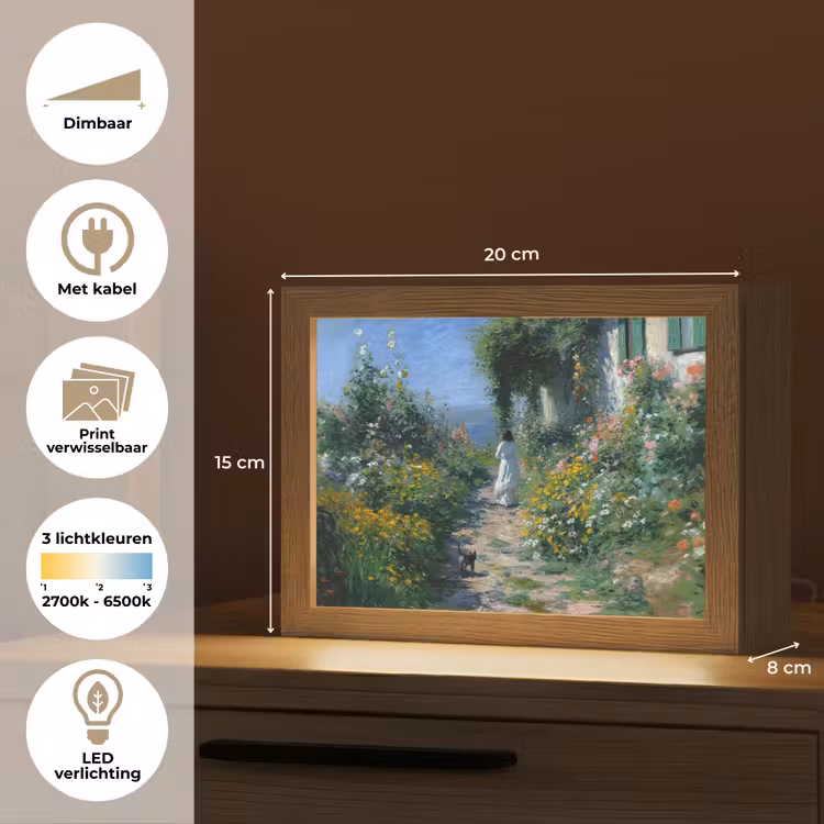 Lightbox - Wandlamp - Kat - Vrouw - Bloemen - Huis — 9