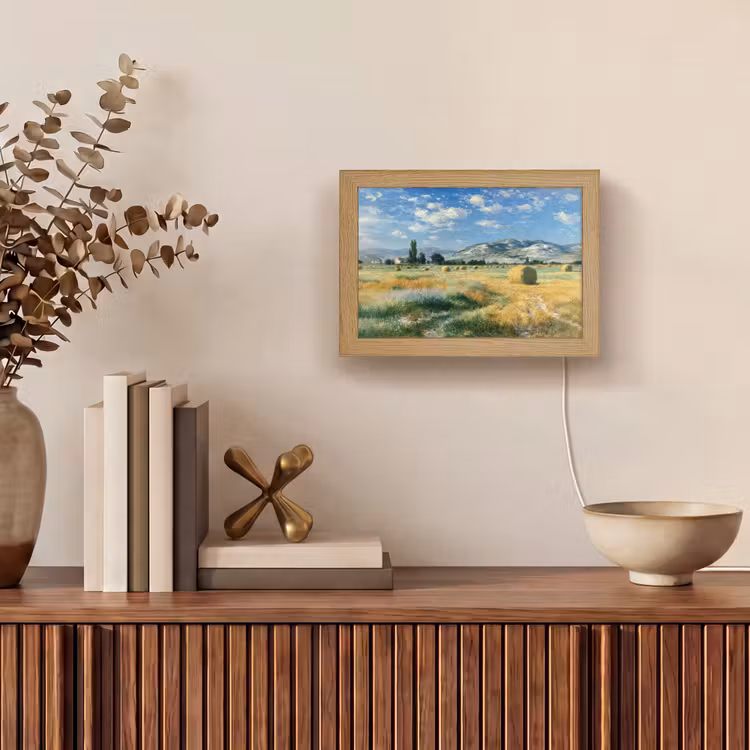 Lightbox - Wandlamp - Landschap - Strobalen - Bergen - Wolken — 4