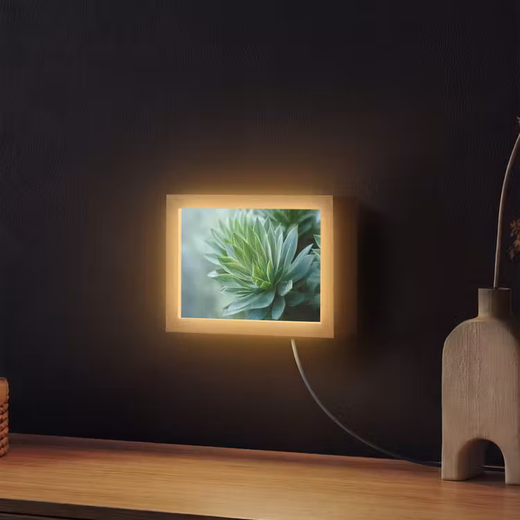 Lightbox - Wandlamp - Blad - Plant - Groen - Textuur — 2