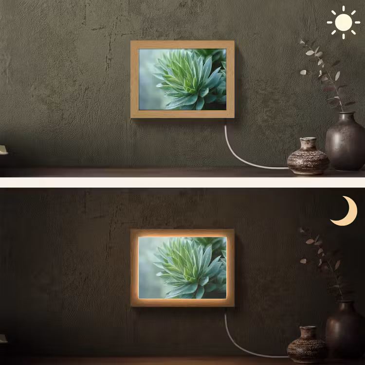 Lightbox - Wandlamp - Blad - Plant - Groen - Textuur — 3