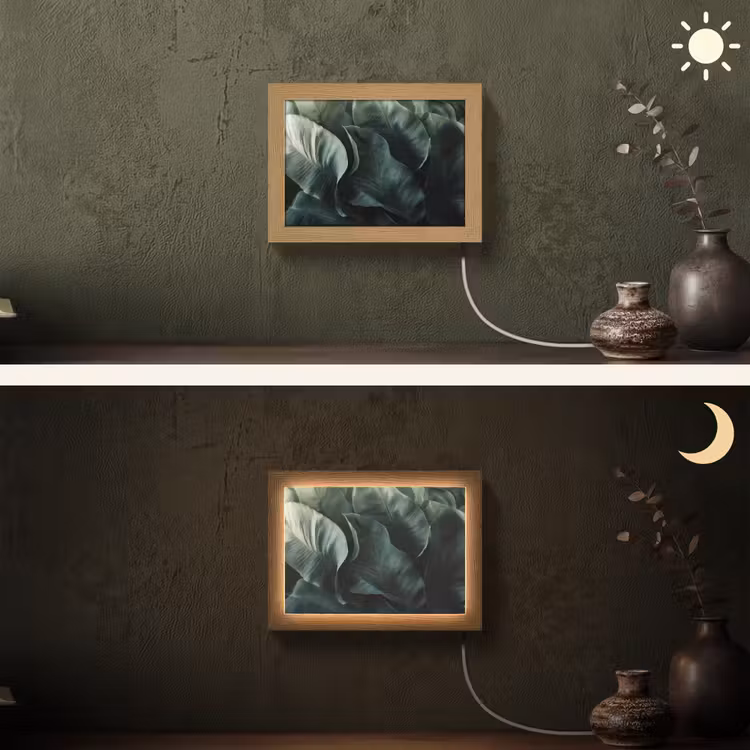 Lightbox - Wandlamp - Groen - Bladeren - Glad - Nerven — 3