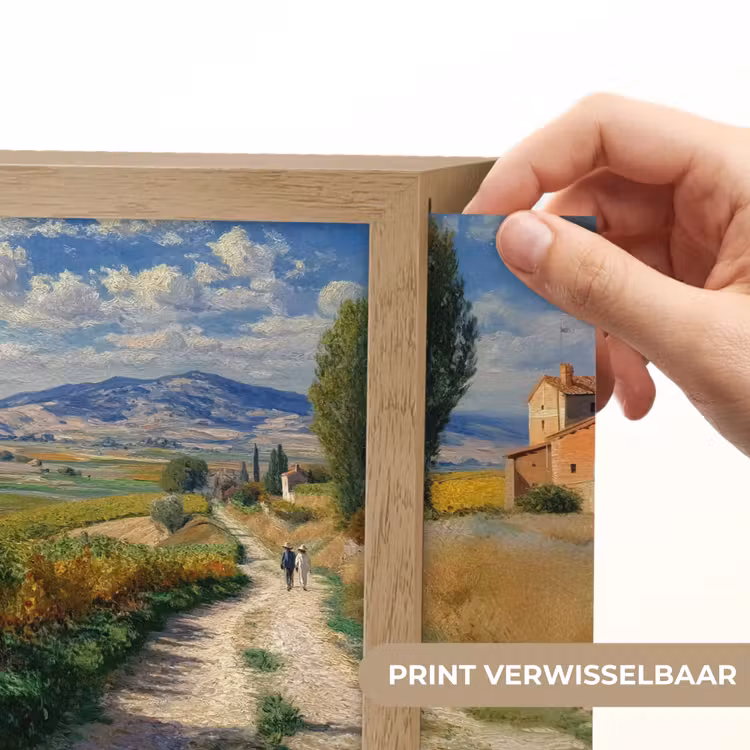 Lightbox - Wandlamp - Mensen - Wandelen - Zandpad - Velden — 6