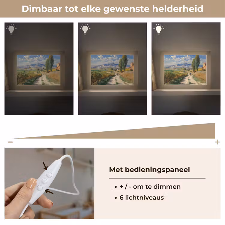 Lightbox - Wandlamp - Mensen - Wandelen - Zandpad - Velden — 8