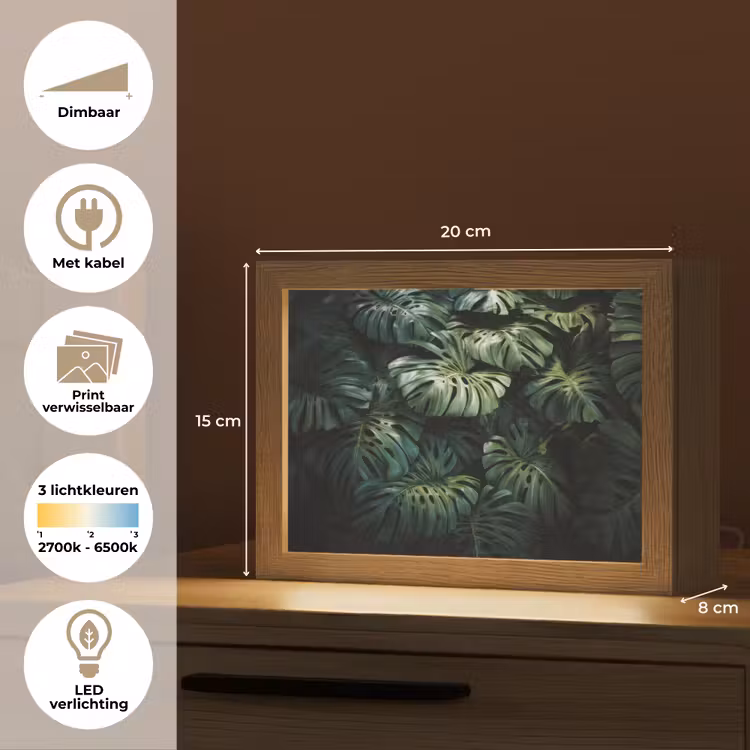 Lightbox - Wandlamp - Plant - Monstera - Lichtinval — 9