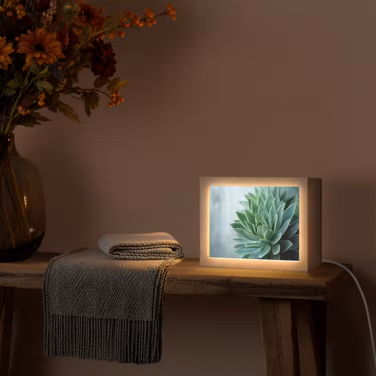 Lightbox - Wandlamp - Vetplant - Bladeren - Groen - Wazig — 5