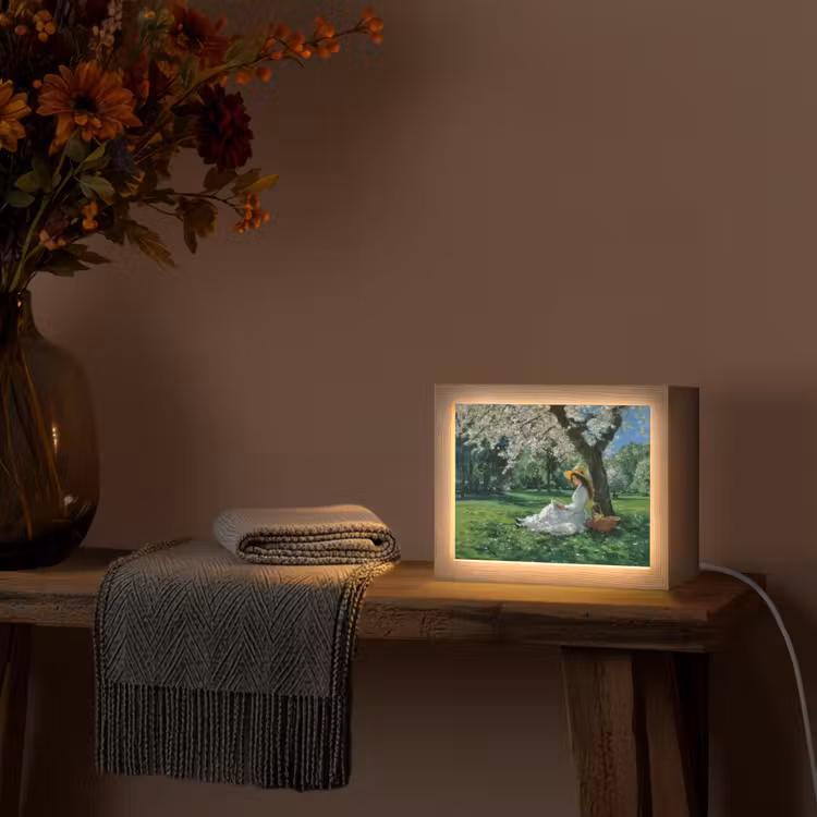 Lightbox - Wandlamp - Vrouw - Boom - Boek - Mandje — 5