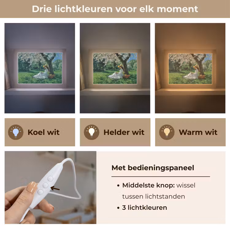 Lightbox - Wandlamp - Vrouw - Boom - Boek - Mandje — 7