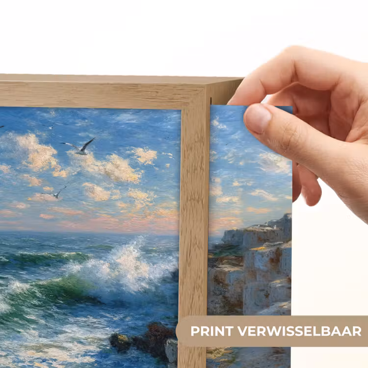 Lightbox - Wandlamp - Zee - Golven - Rotsen - Meeuwen — 6