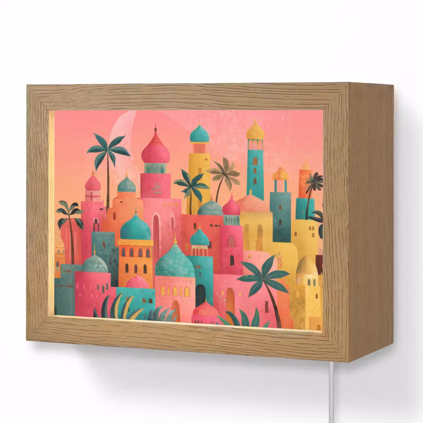 Lightbox - Wandlamp - Kleurrijk - Palmbomen - Islamitisch — 1