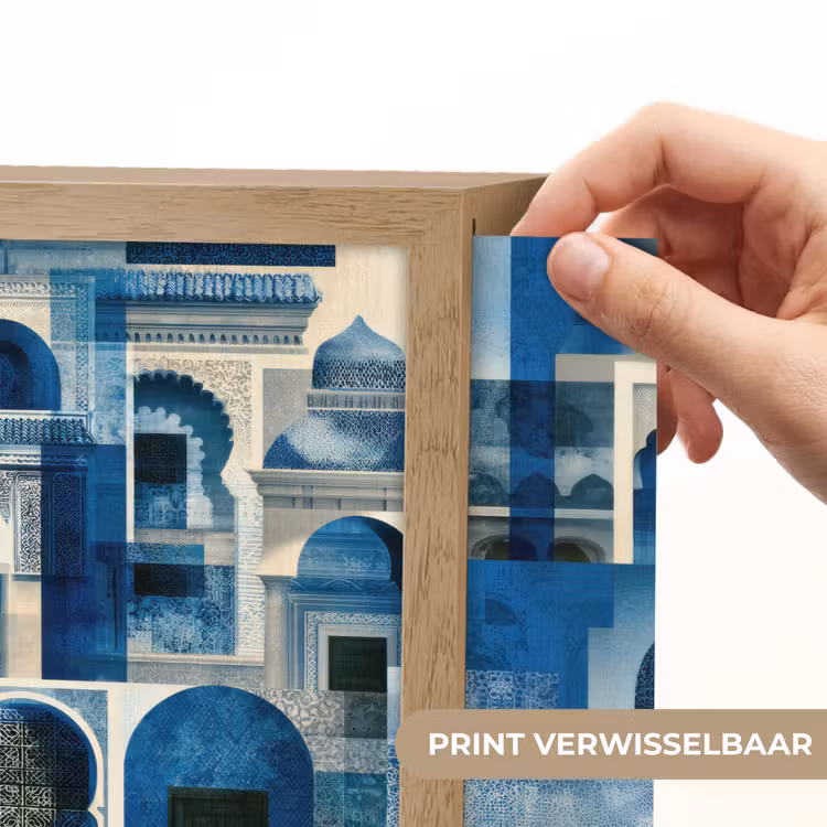 Lightbox - Wandlamp - Abstract - Islamitisch - Blauw - Wit — 6