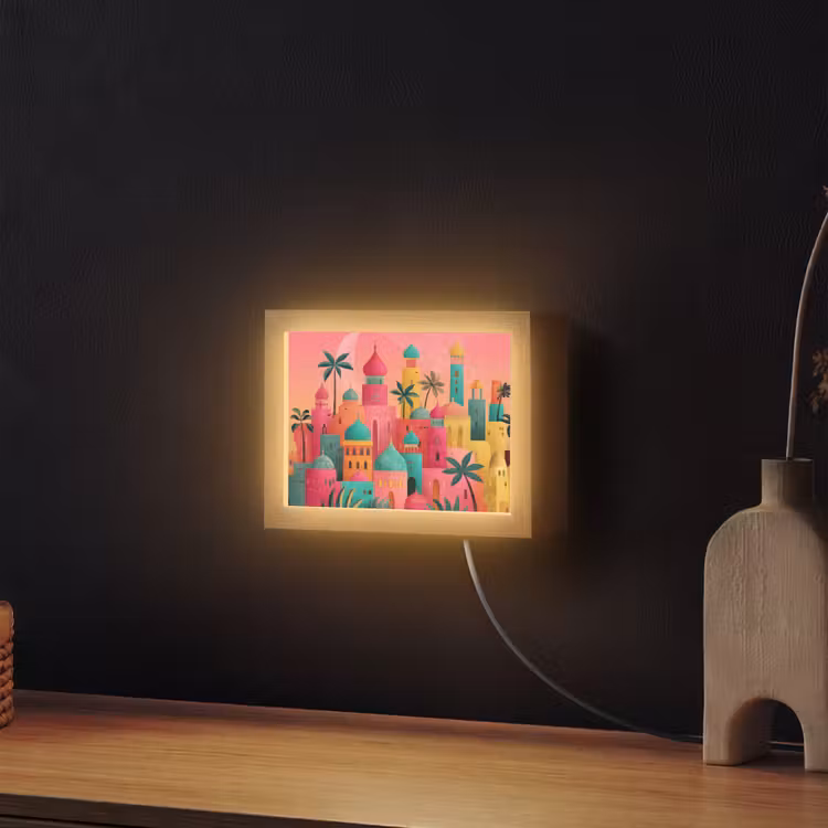 Lightbox - Wandlamp - Kleurrijk - Palmbomen - Islamitisch — 2