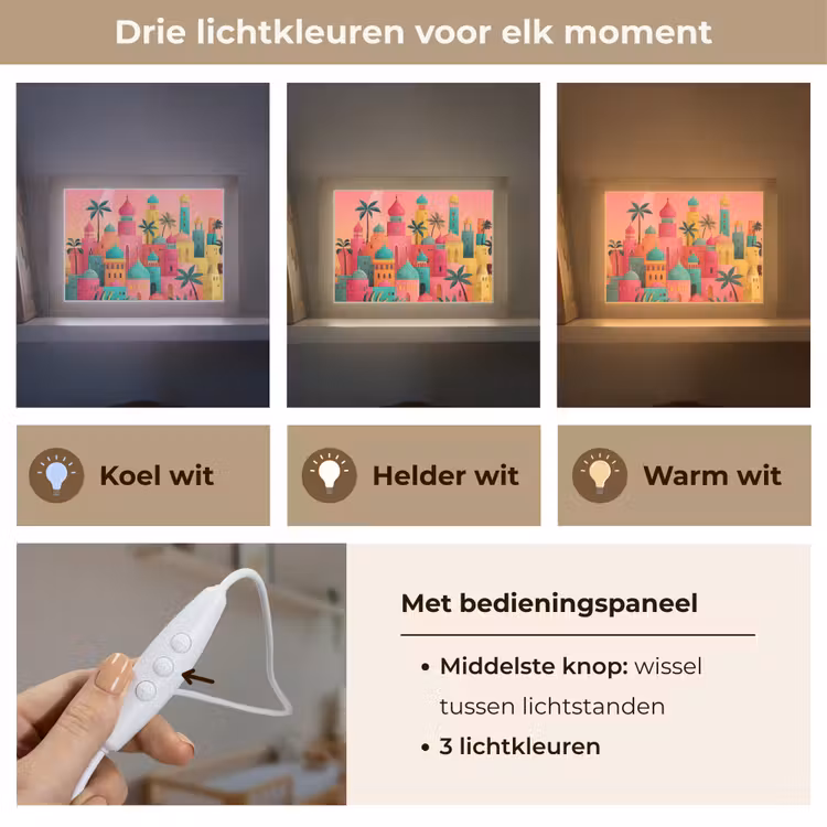Lightbox - Wandlamp - Kleurrijk - Palmbomen - Islamitisch — 7