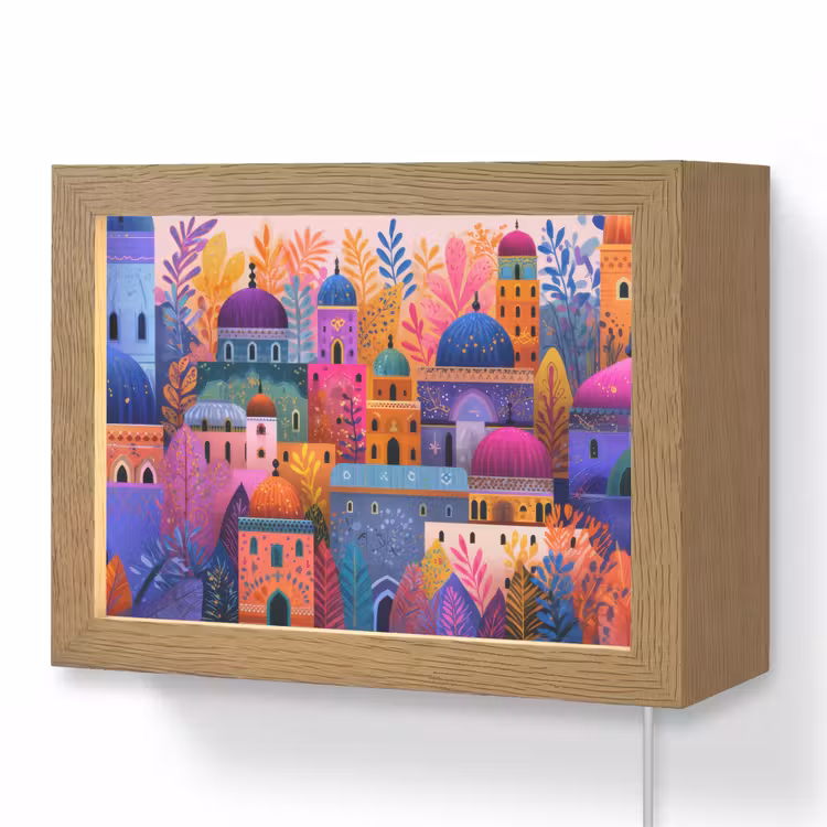 Lightbox - Wandlamp - Kleurrijk paradijs - Levendig - Islamitisch — 1