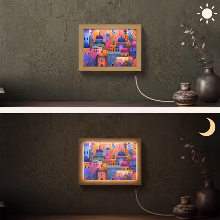 Lightbox - Wandlamp - Kleurrijk paradijs - Levendig - Islamitisch — 3