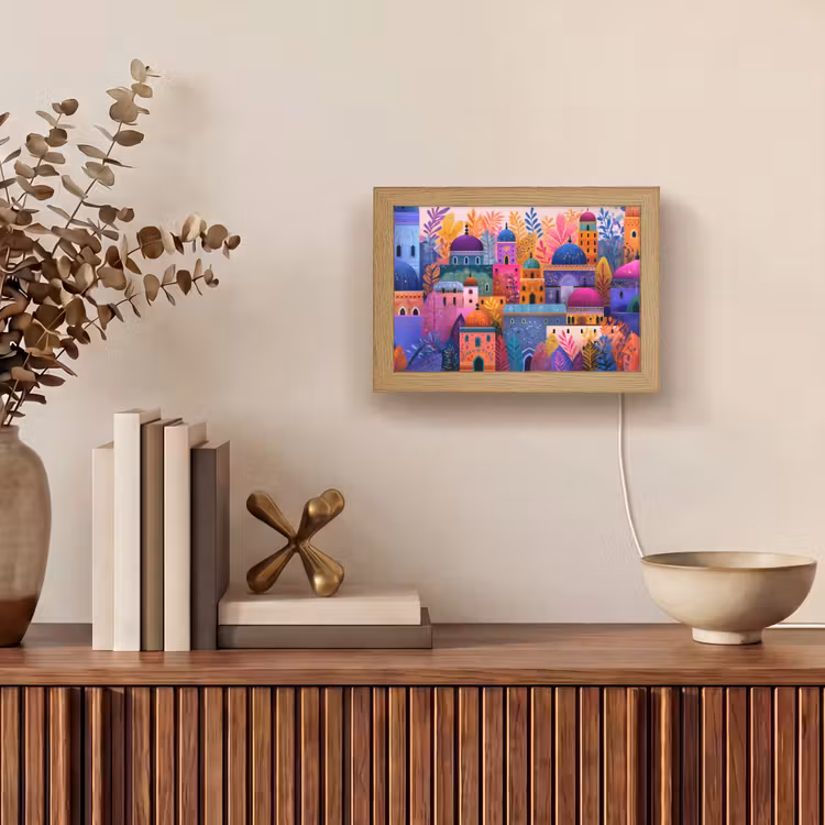 Lightbox - Wandlamp - Kleurrijk paradijs - Levendig - Islamitisch — 4