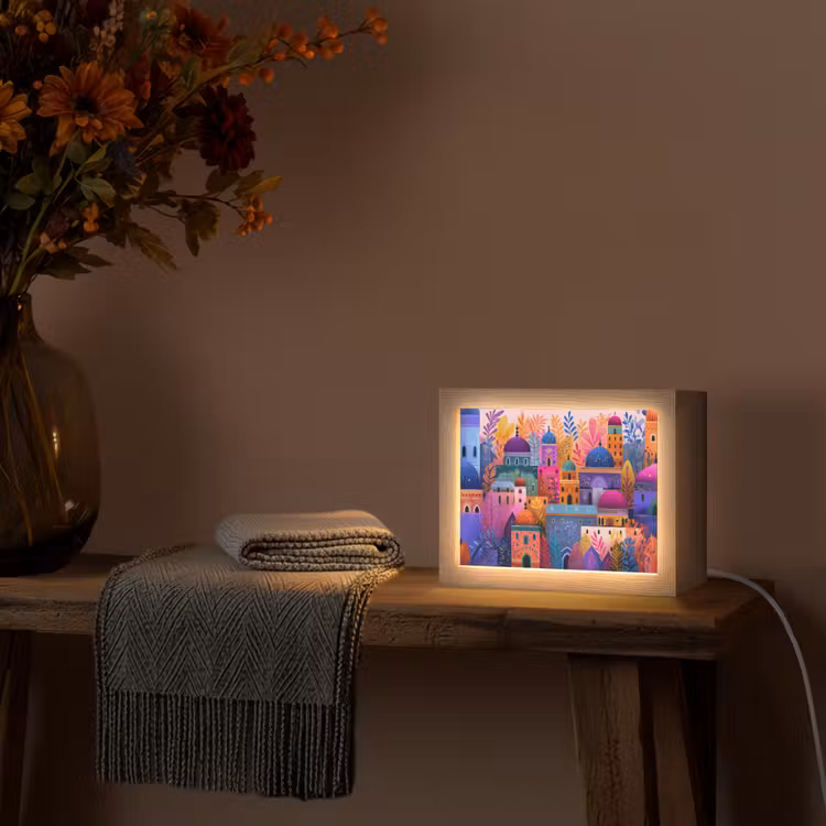 Lightbox - Wandlamp - Kleurrijk paradijs - Levendig - Islamitisch — 5