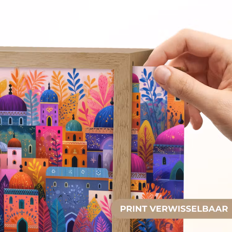 Lightbox - Wandlamp - Kleurrijk paradijs - Levendig - Islamitisch — 6