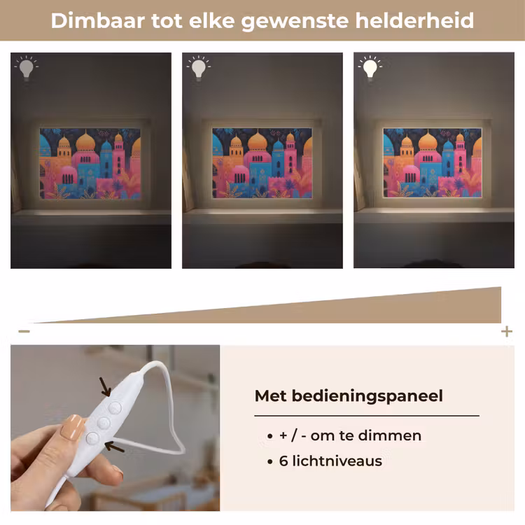 Lightbox - Wandlamp - Kleurrijk - Stad - Nacht - Islamitisch — 8