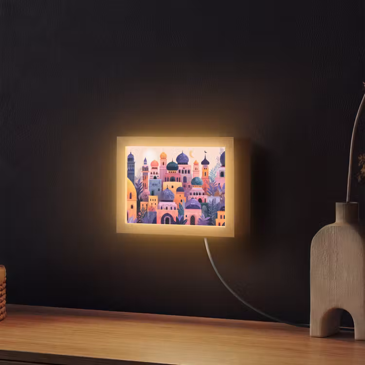 Lightbox - Wandlamp - Kleurrijke stad - Zon - Islamitisch — 2