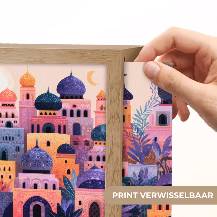 Lightbox - Wandlamp - Kleurrijke stad - Zon - Islamitisch — 6