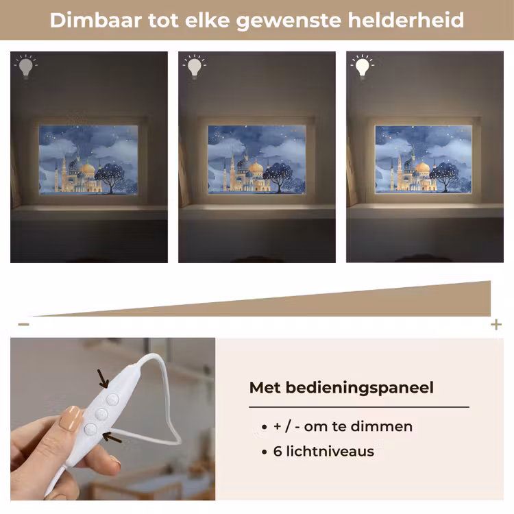 Lightbox - Wandlamp - Sterrenhemel - Goud - Moskee — 8
