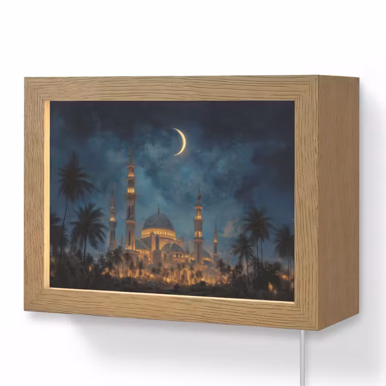 Lightbox - Wandlamp - Sterrenhemel - Maan - Palmbomen - Moskee — 1