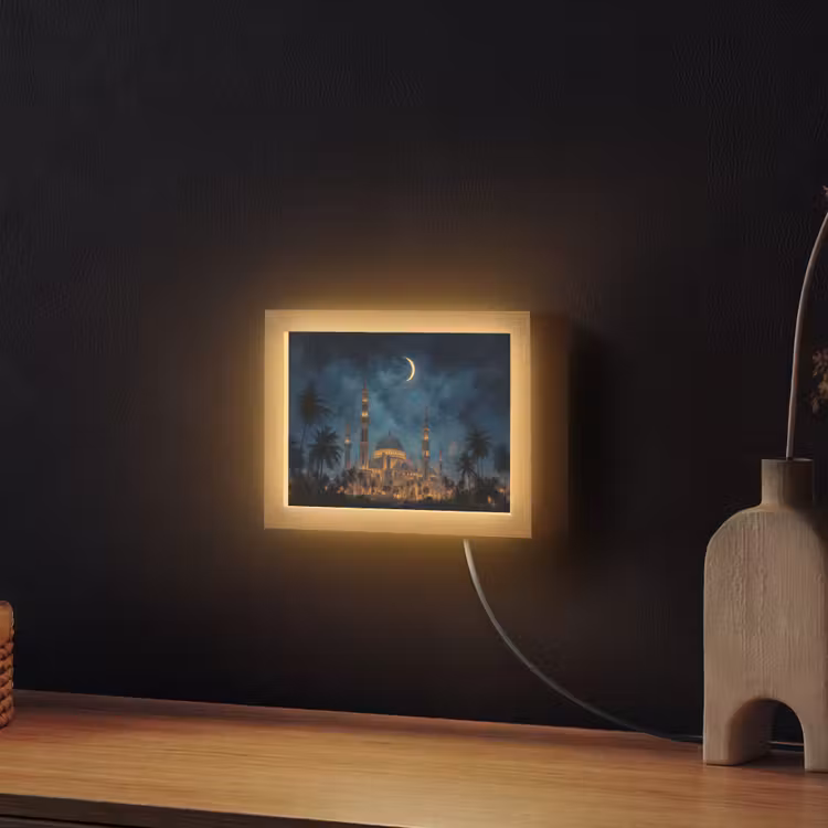 Lightbox - Wandlamp - Sterrenhemel - Maan - Palmbomen - Moskee — 2