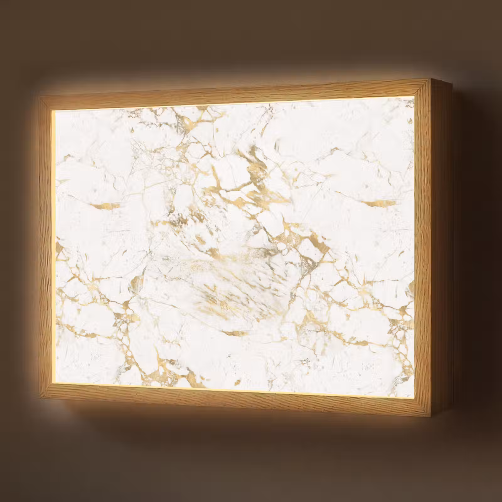 Lightbox - Wandlamp - Wit - Marmer - Luxe - Goud — 1