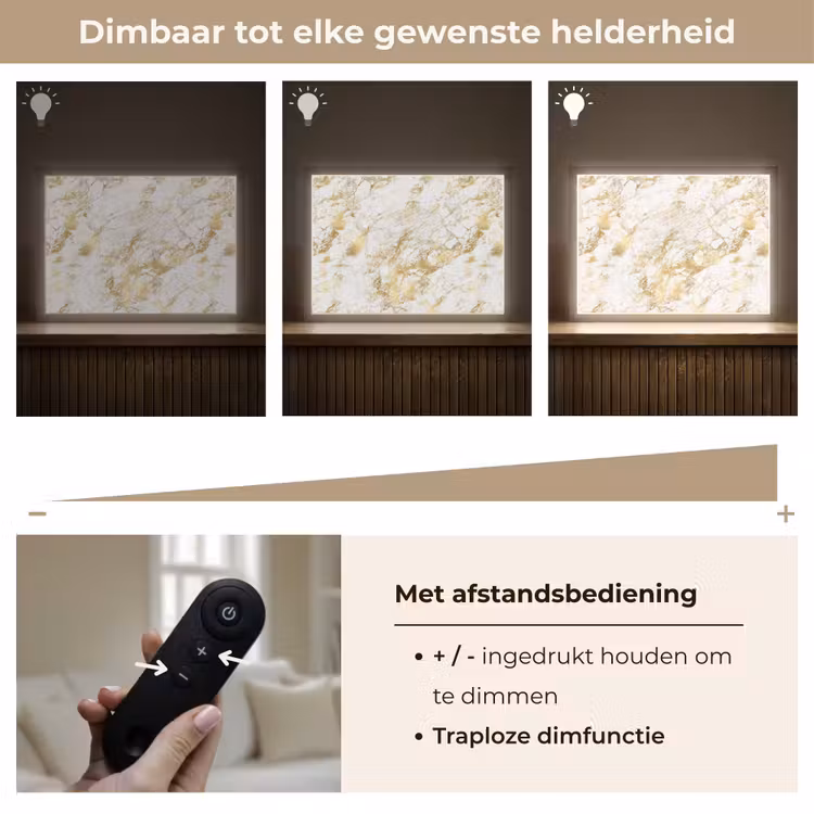 Lightbox - Wandlamp - Marmer - Goud - Structuur — 9