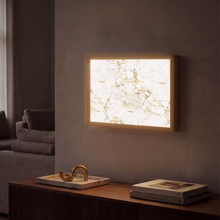 Lightbox - Wandlamp - Wit - Marmer - Luxe - Goud — 2