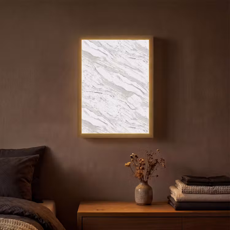 Lightbox - Wandlamp - Marmer - Wit - Grijsgroen — 3