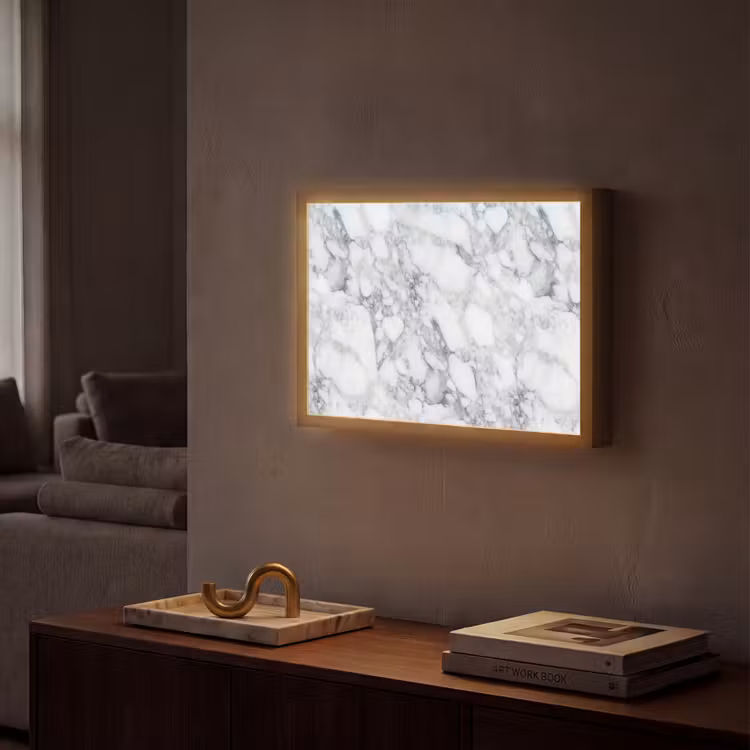 Lightbox - Wandlamp - Mozaïek - Marmer - Wit - Onregelmatig — 2
