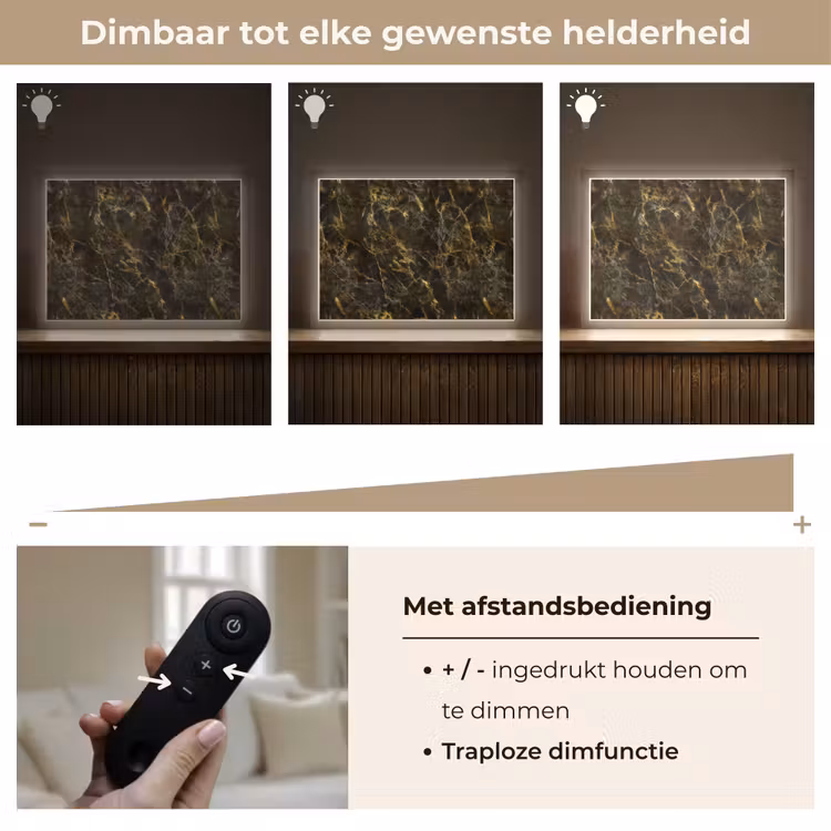 Lightbox - Wandlamp - Zwart - Marmer - Goud — 9