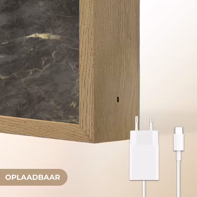 Lightbox - Wandlamp - Zwart - Marmer - Goud - Nerf — 7