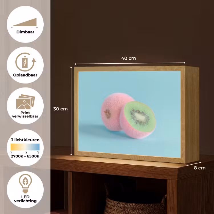 Lightbox - Wandlamp - Kiwi - Blauw - Surrealistisch — 10
