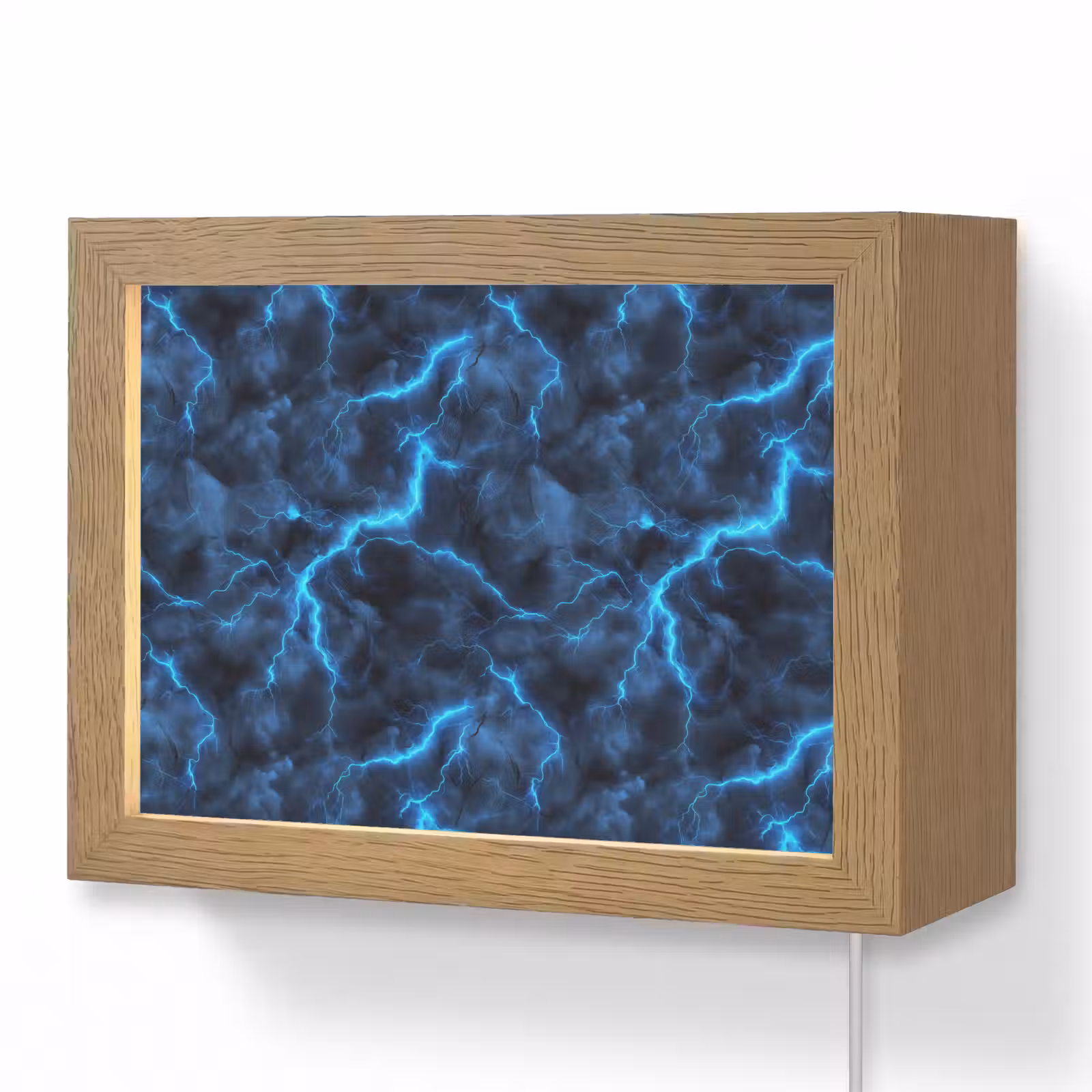Lightbox - Wandlamp - Donker - Blauw - Bliksem — 1
