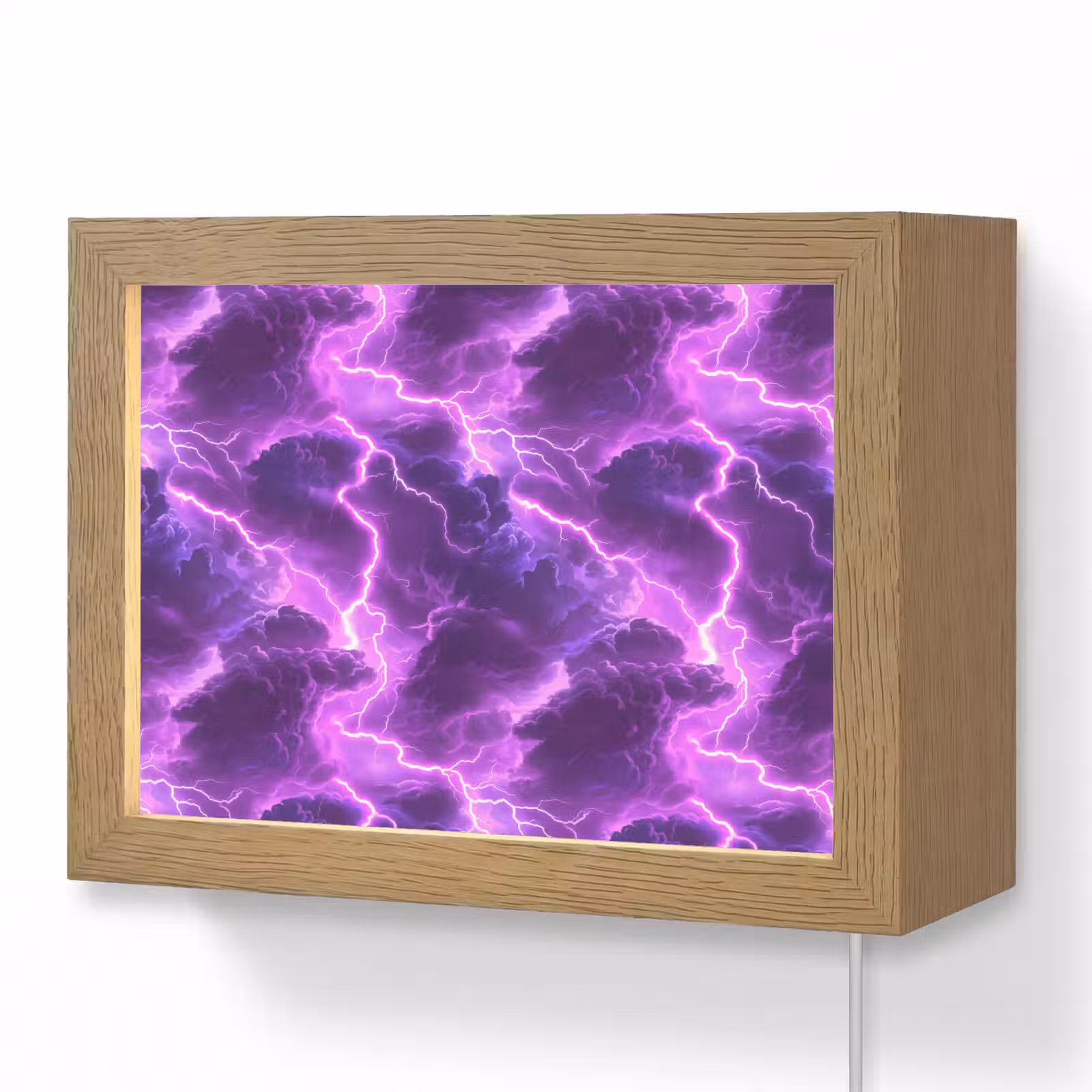 Lightbox - Wandlamp - Paars - Bliksem - Wolken — 1