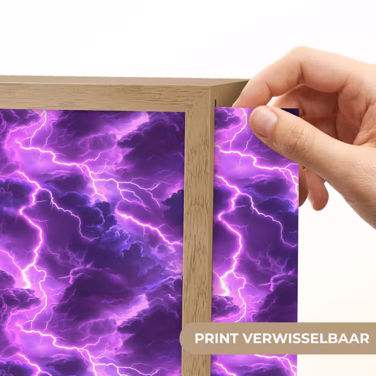 Lightbox - Wandlamp - Paars - Bliksem - Wolken — 6