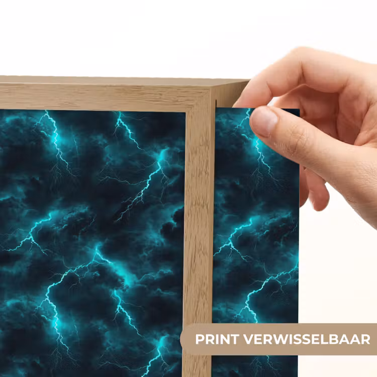 Lightbox - Wandlamp - Turquoise - Bliksem - Wolken — 6