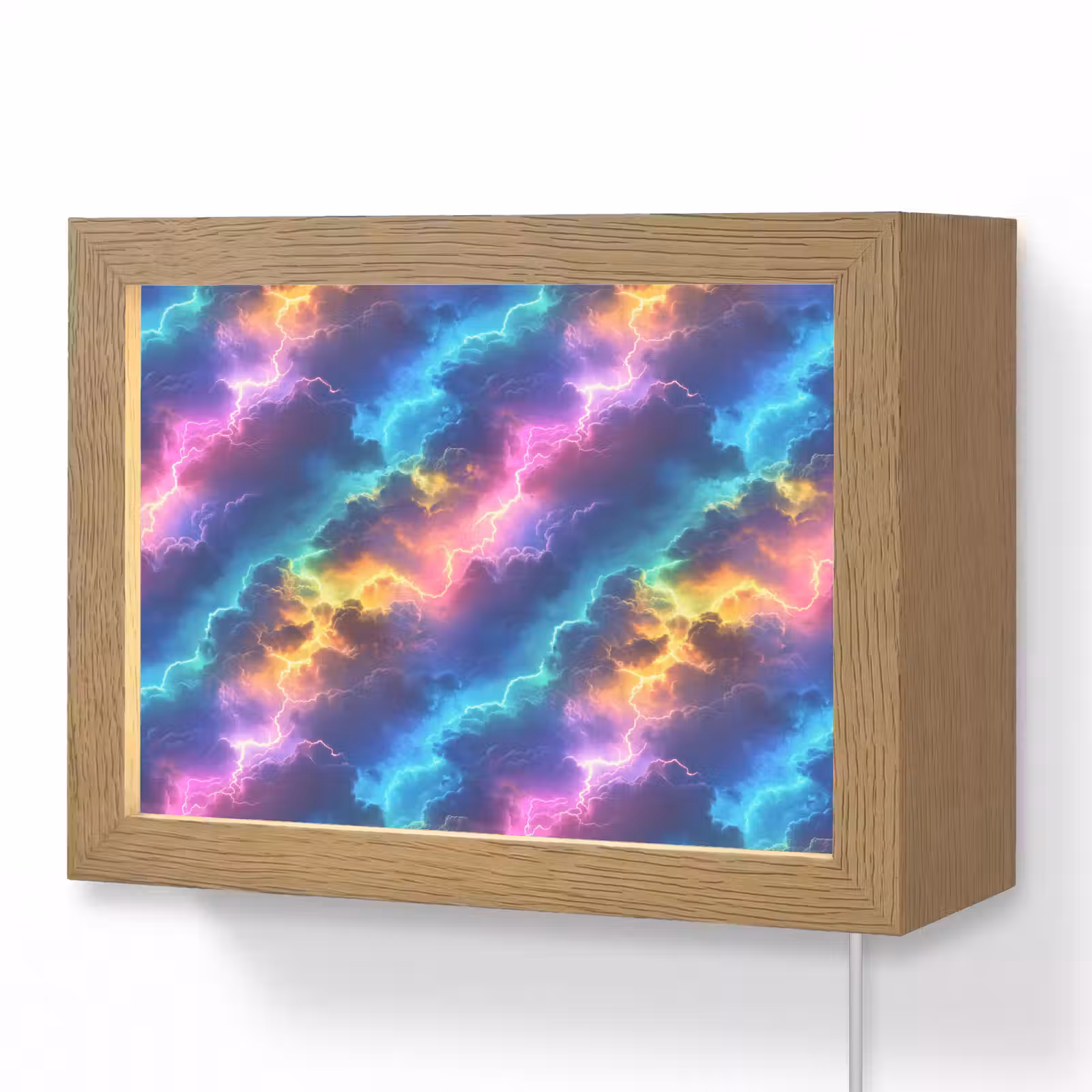 Lightbox - Wandlamp - Storm - Bliksem - Regenboog — 1